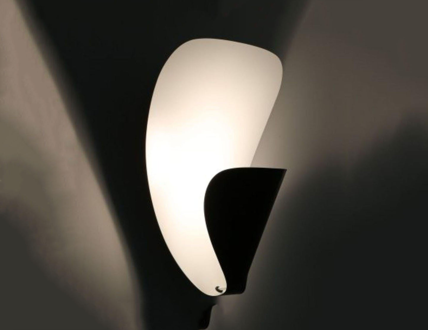Michel Buffet curved black Sconce model B206 - indirect illumination