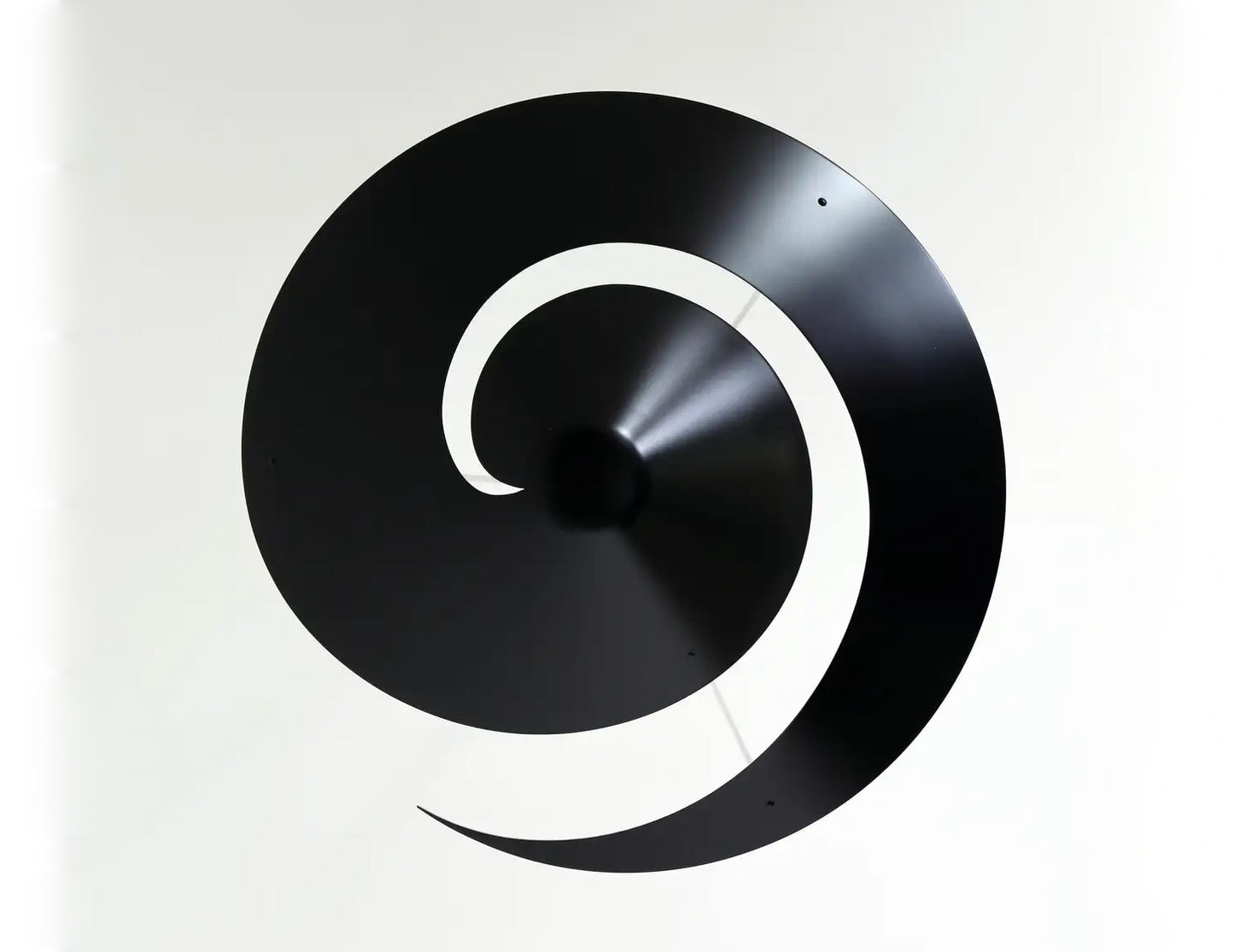 Black Serge Mouille Large Snail Ceiling Lamp - View from Below