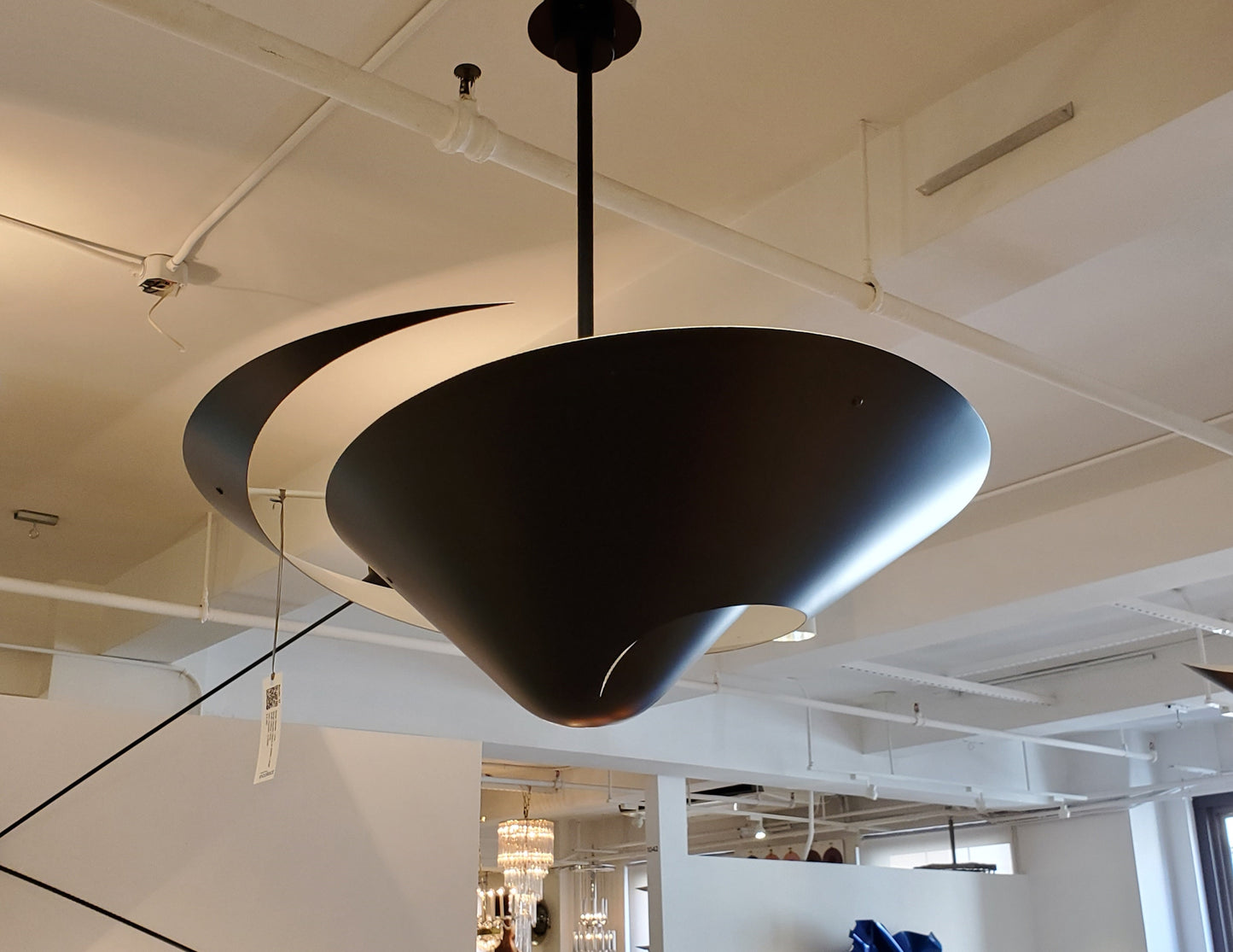 Black Serge Mouille Large Snail Ceiling Lamp - SergeMouilleUSA (3)