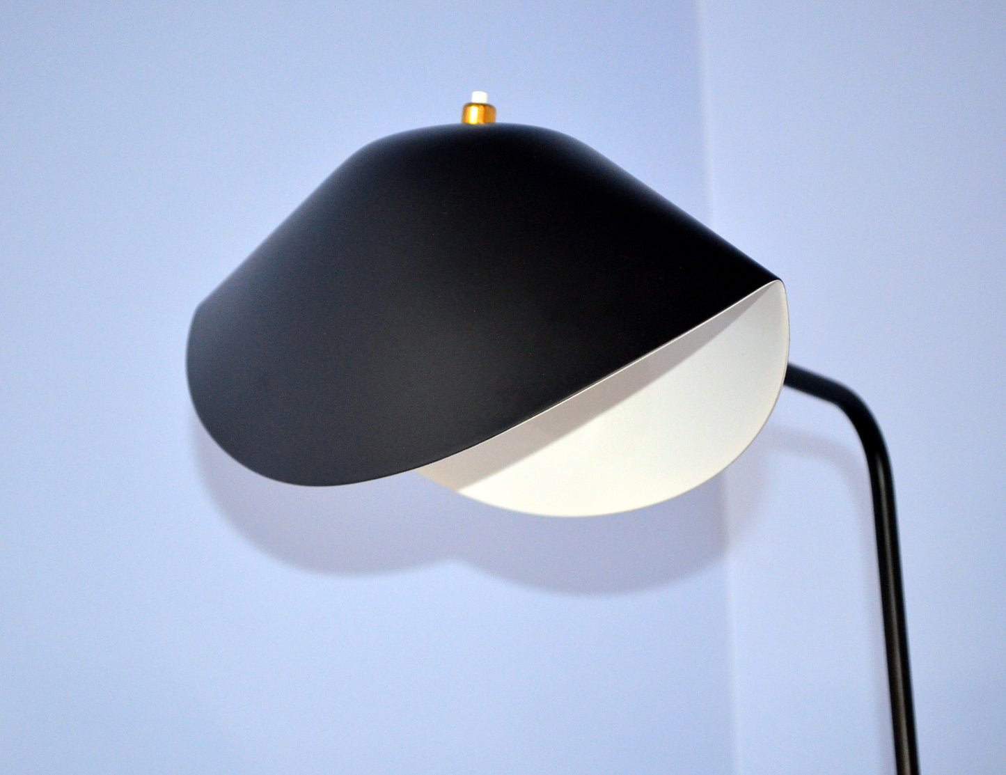 Black Serge Mouille Agrafee Desk Lamp - Detail View of Shade