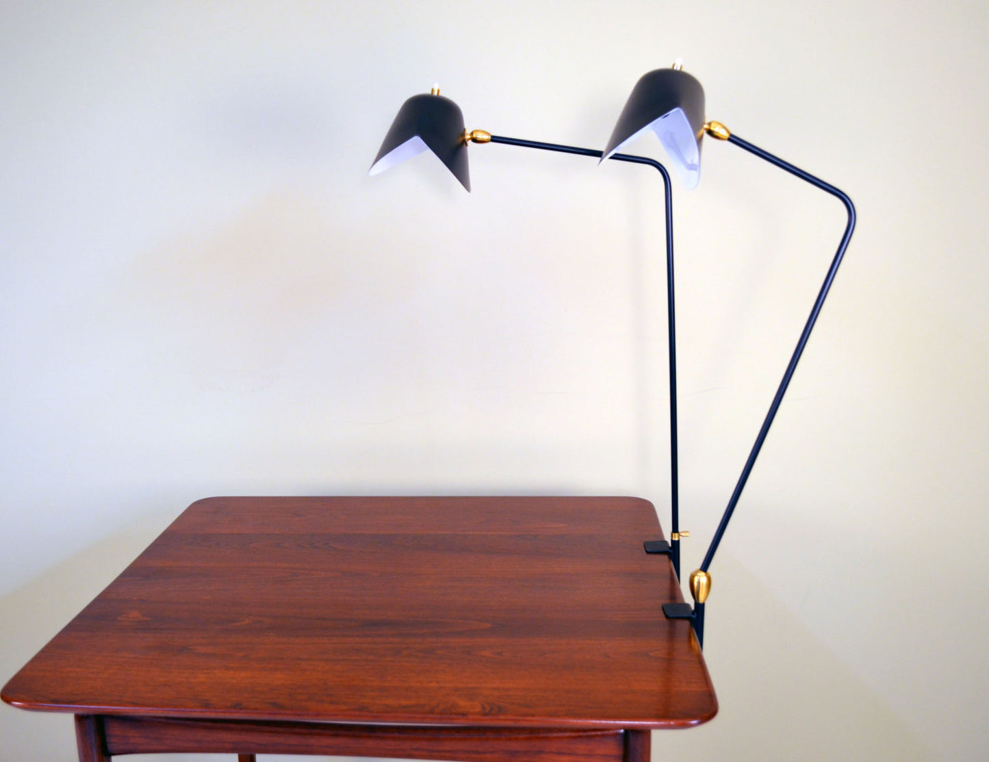 Pair of Serge Mouille Agrafee Desk Lamps - SergeMouilleUSA