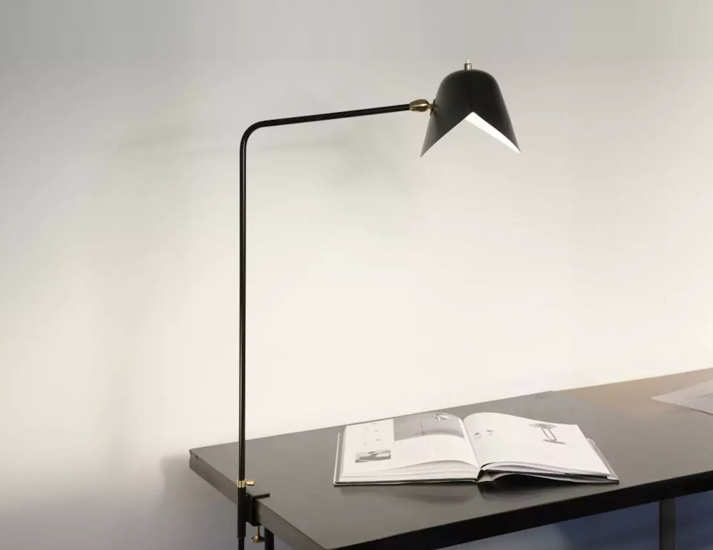 Black Serge Mouille Agrafee Desk Lamp - SergeMouilleUSA