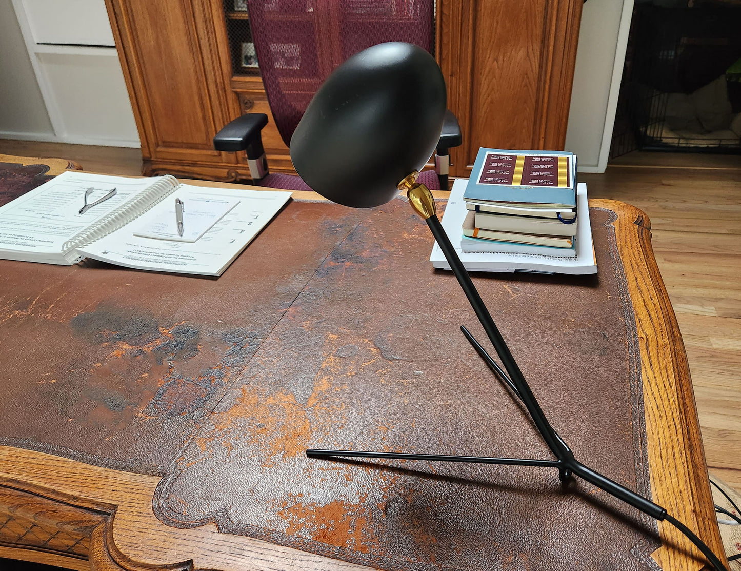 Black Serge Mouille Cocotte Desk Lamp - View from the back
