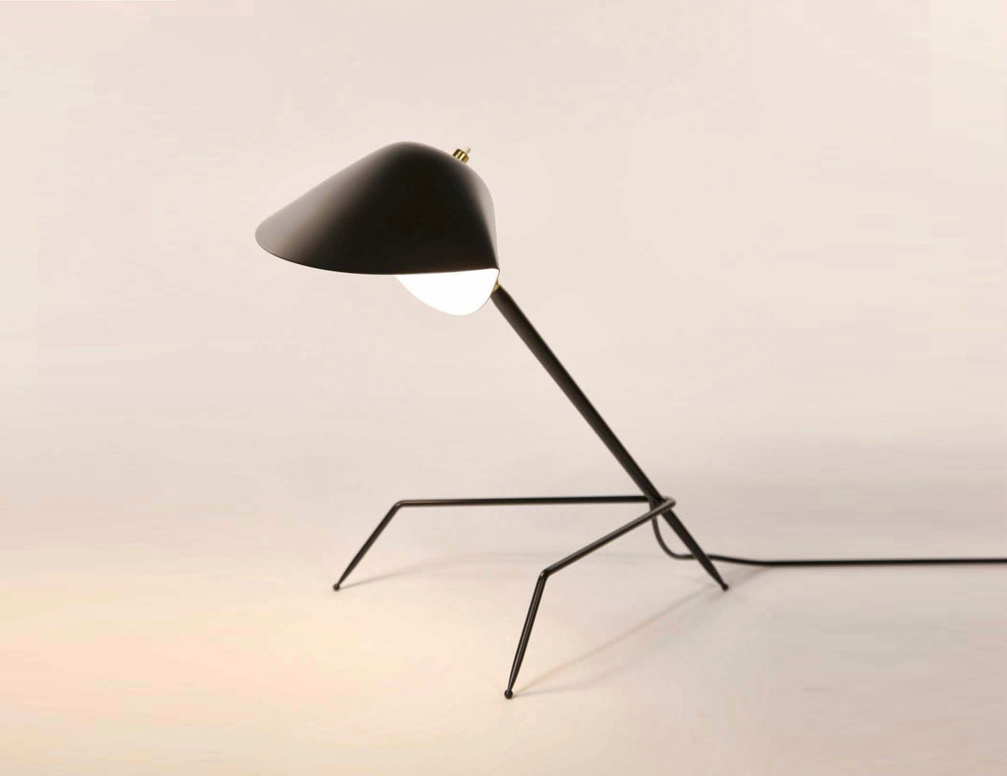 Black Serge Mouille Tripod Desk Lamp - SergeMouilleUSA