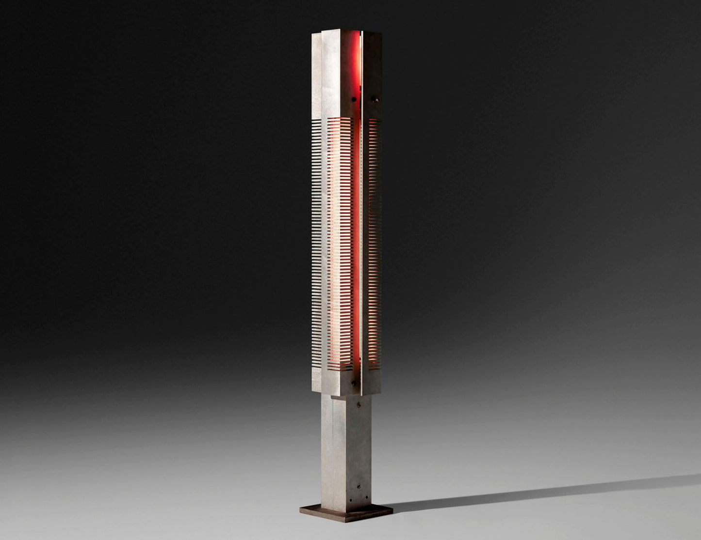 Serge Mouille Medium Signal Floor Lamp with Red Bulb - SergeMouilleUSA