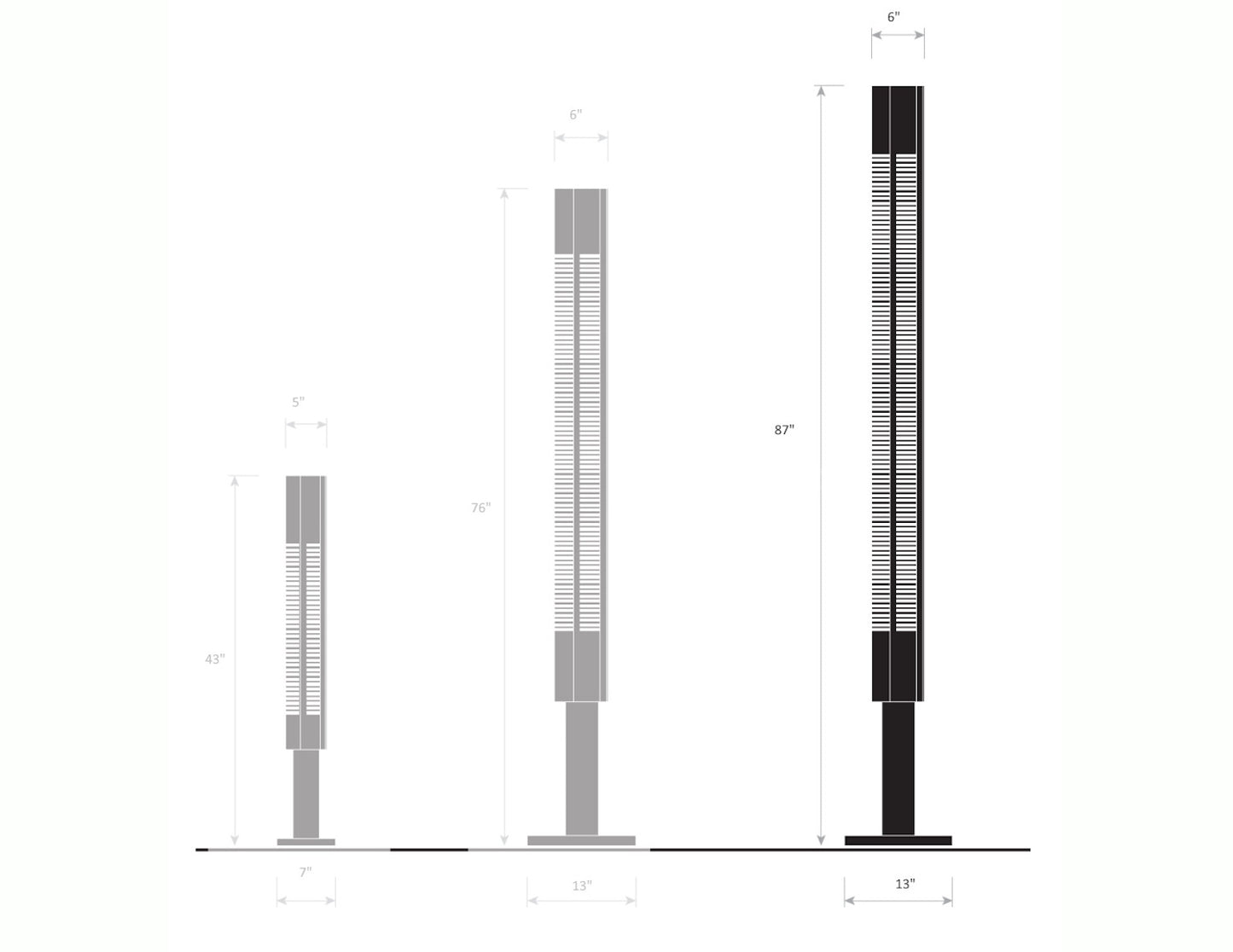 Serge Mouille Extra Large Signal Floor Lamp - Dimensions