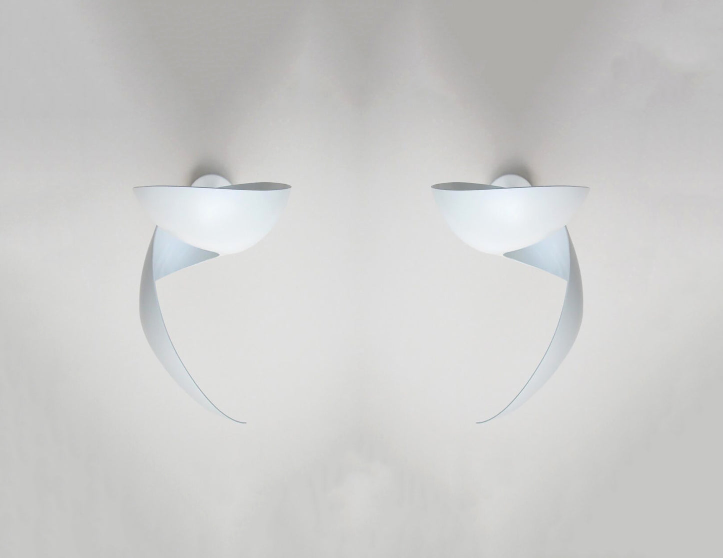 Pair of white Serge Mouille Flame Sconces - SergeMouilleUSA