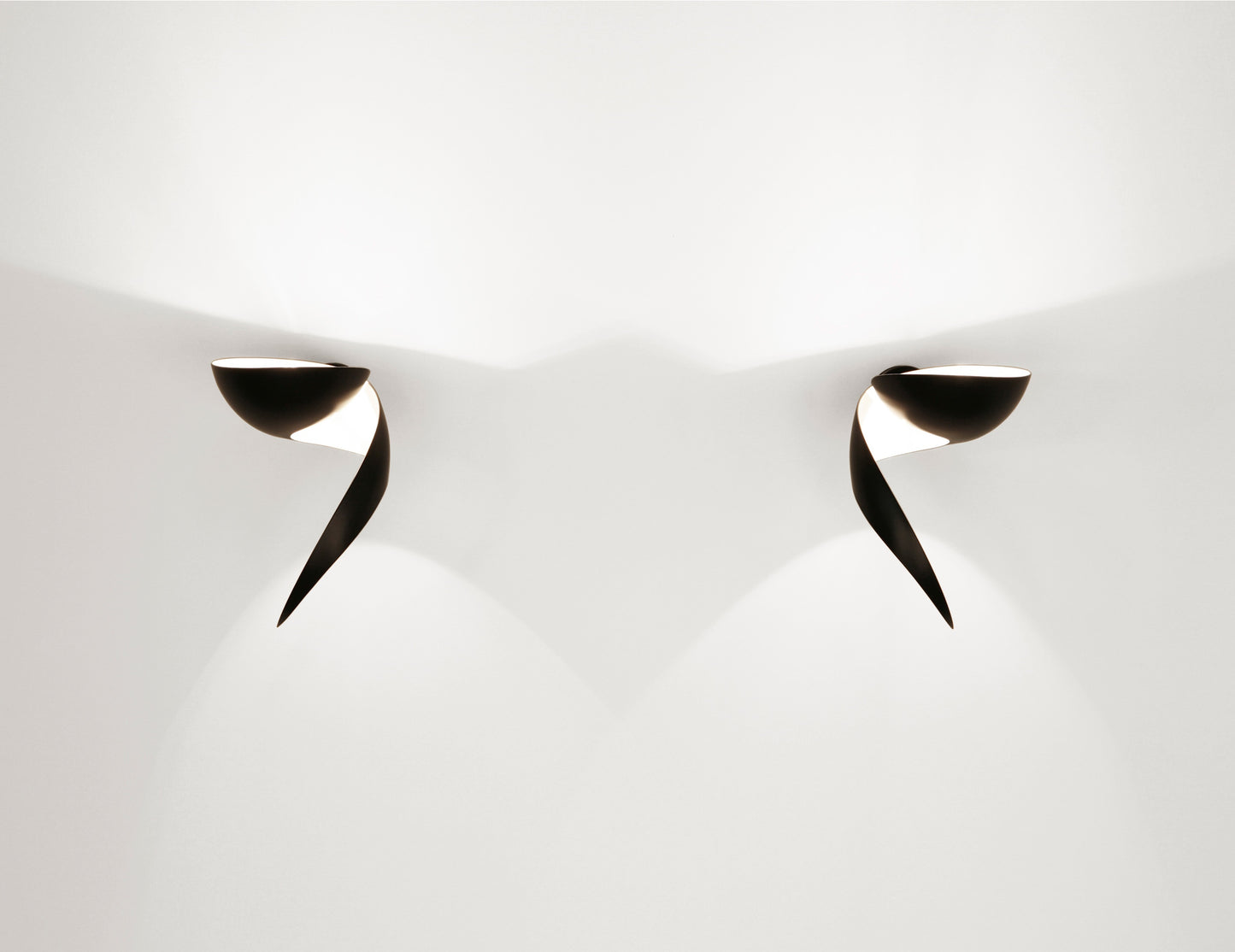 Pair of Black Serge Mouille Flame Sconces - SergeMouilleUSA