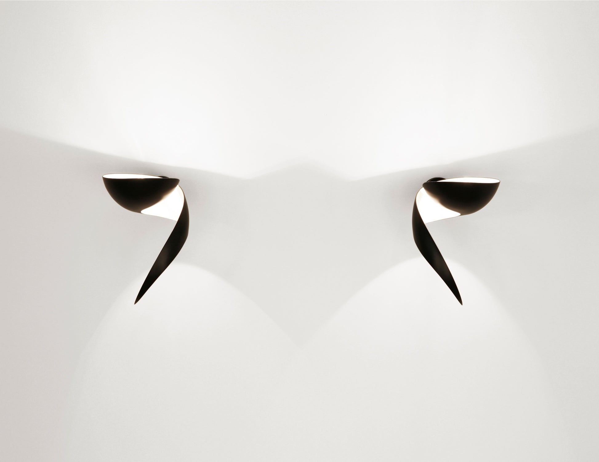 Pair of Black Serge Mouille Flame Sconces - SergeMouilleUSA