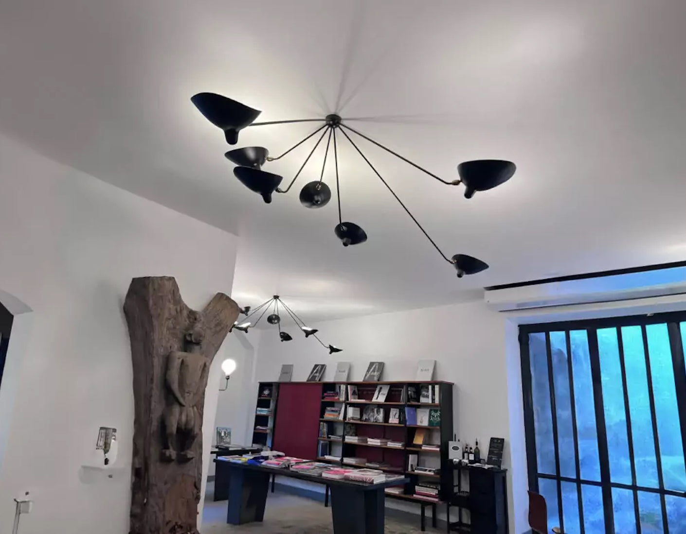 Black Serge Mouille Spider Ceiling Lamp with 7 Arms - SergeMouilleUSA (8)