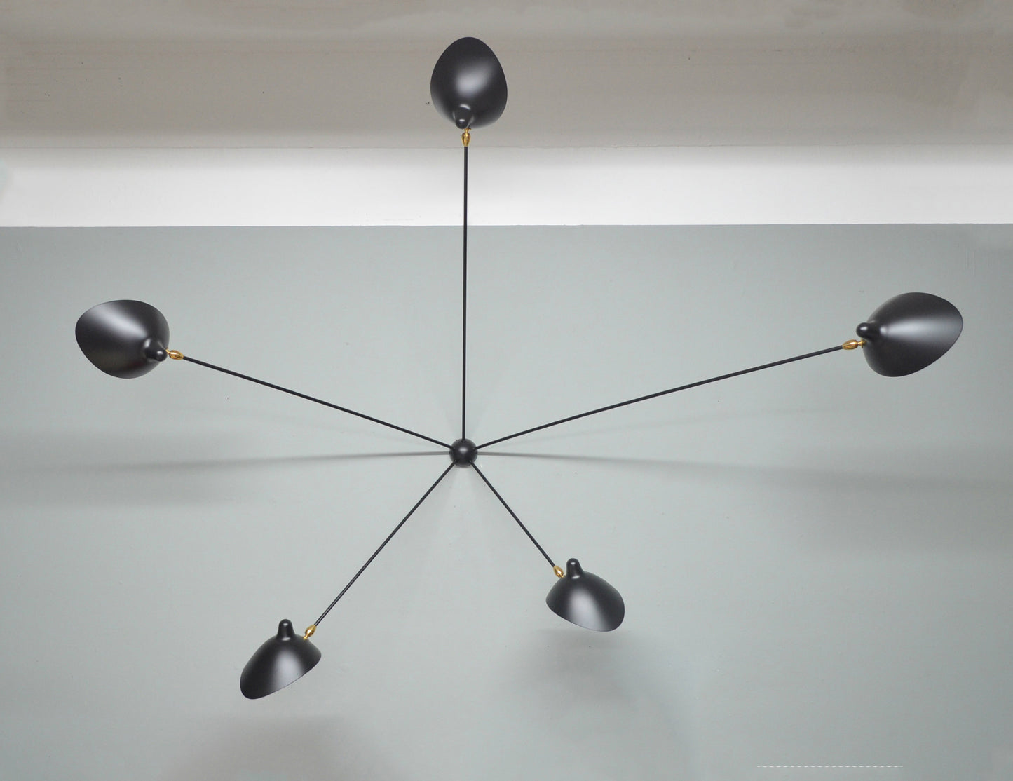 Black Serge Mouille Spider Sconce with 5 Arms (2)