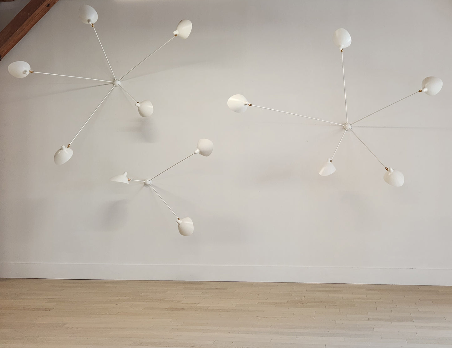 Serge Mouille White Spider Sconces with 5 arms and 3 arms on Sale at SergeMouilleUSA