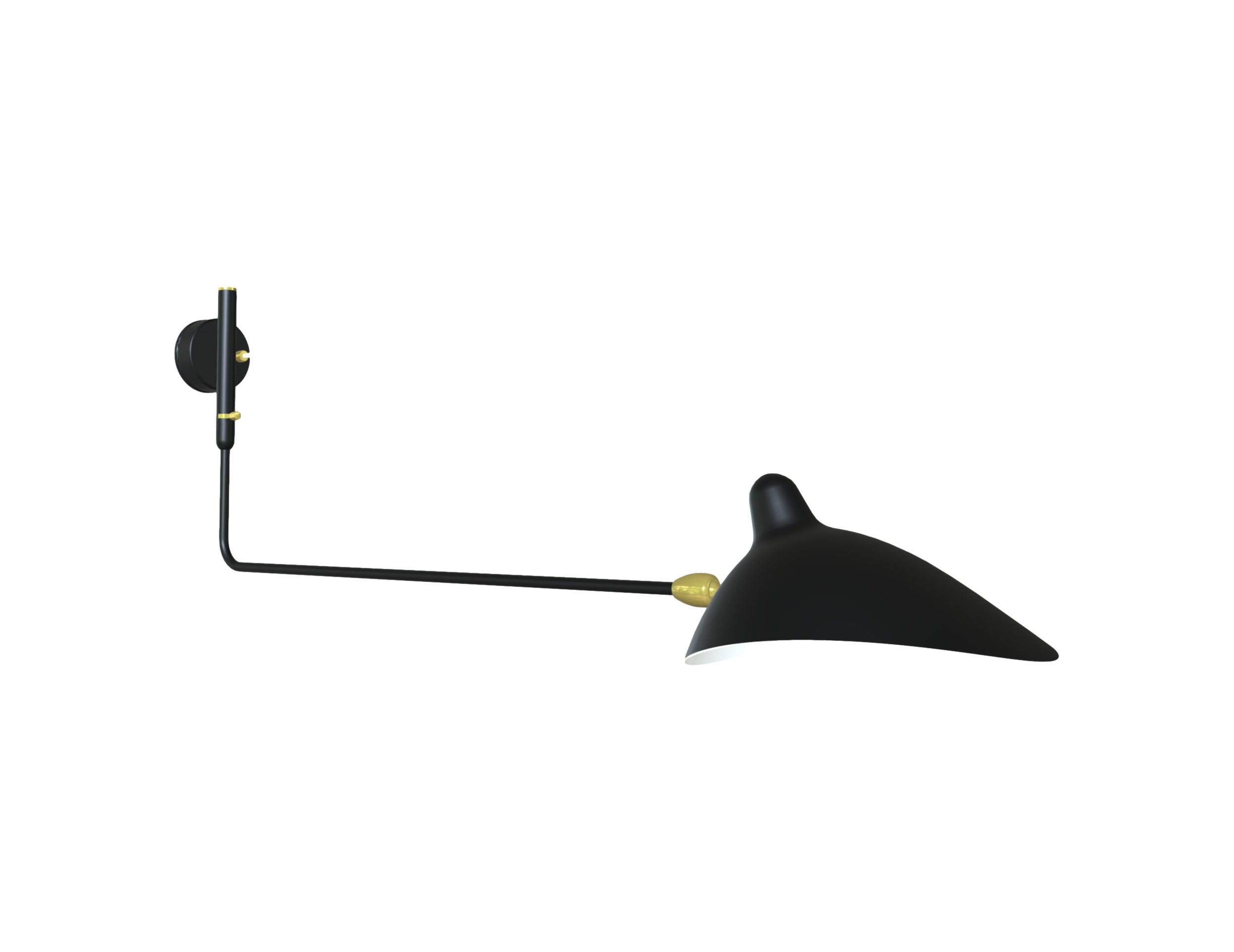 Serge Mouille Rotating Sconce with 1 Arm - SergeMouilleUSA