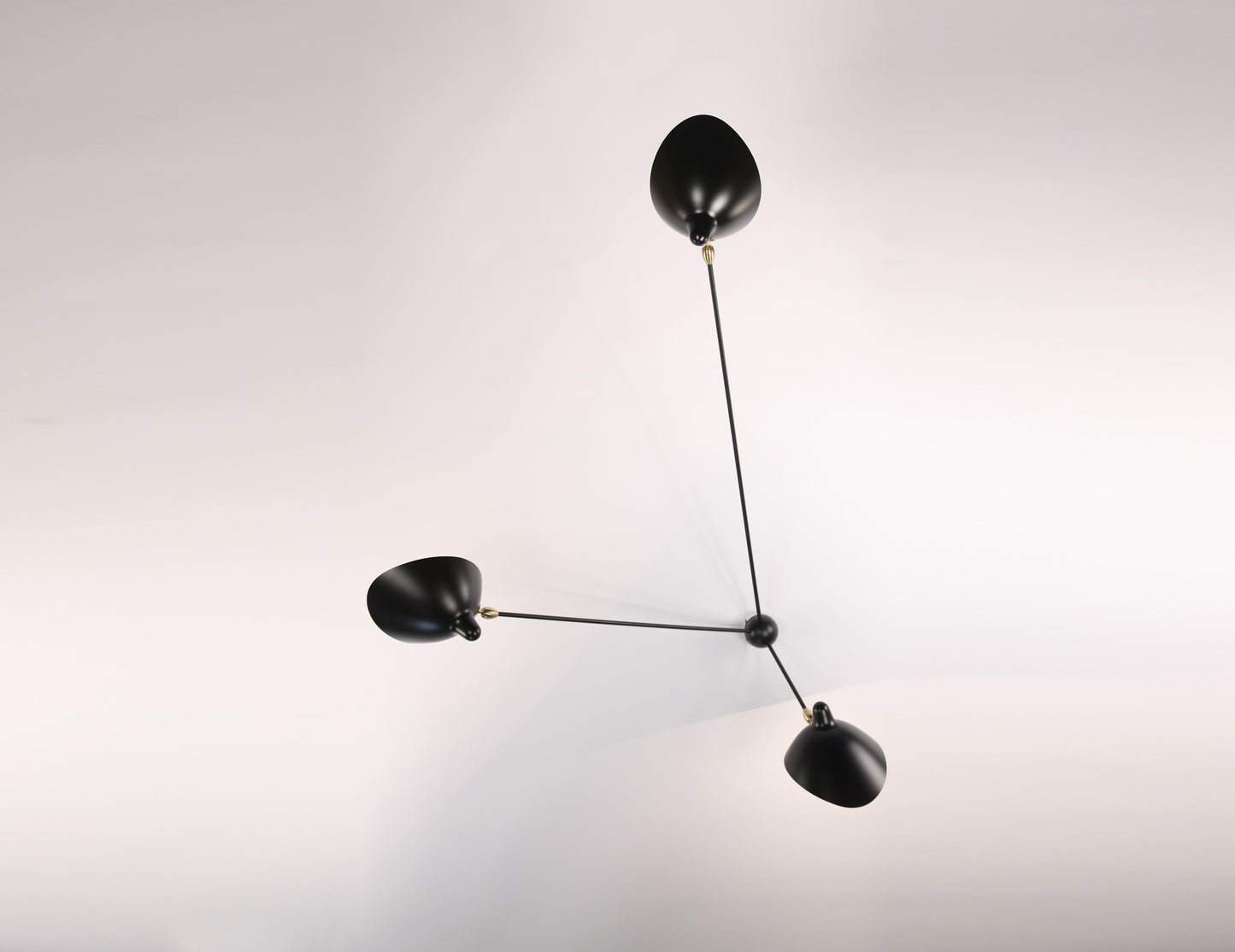 Black Serge Mouille Spider Sconce with 3 Arms - SergeMouilleUSA