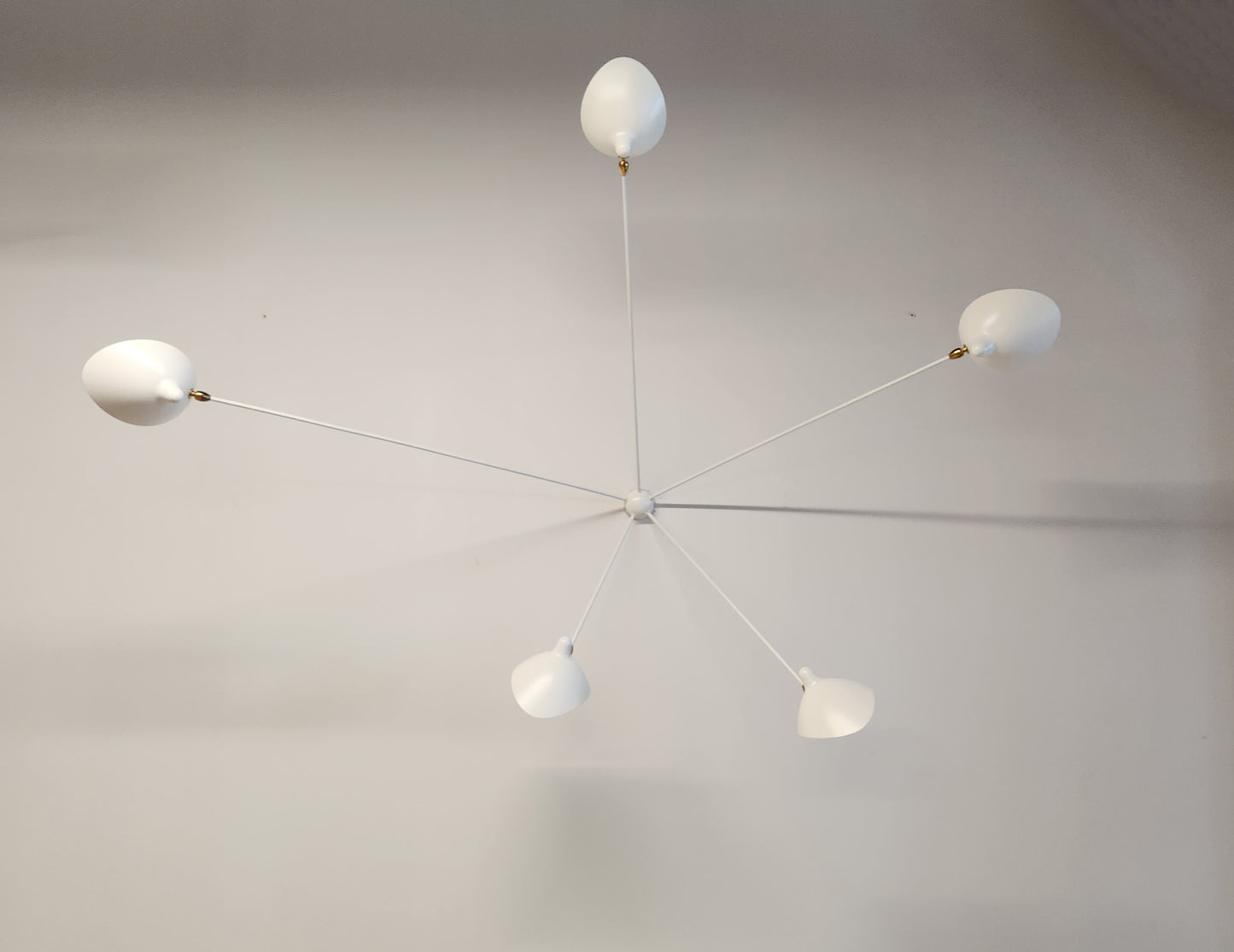 Serge Mouille White Spider Sconce with 5 Arms on Sale at SergeMouilleUSA