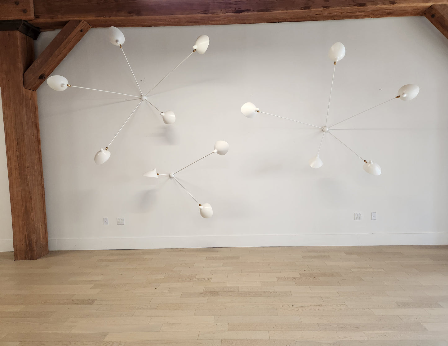 Serge Mouille White Spider Sconces with 5 arms and 3 arms on Sale at SergeMouilleUSA