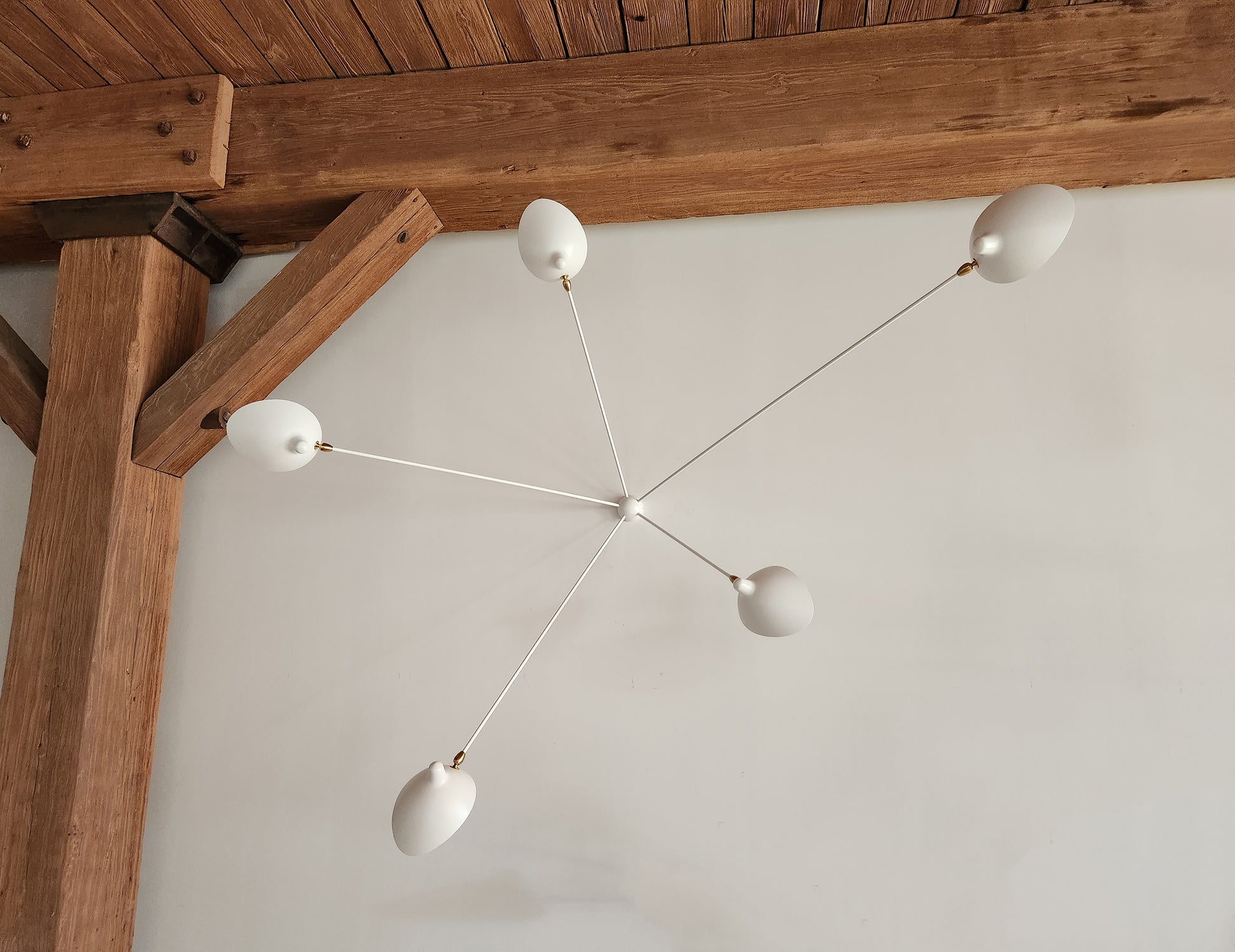 Serge Mouille White Spider Sconce with 5 Arms on Sale at SergeMouilleUSA