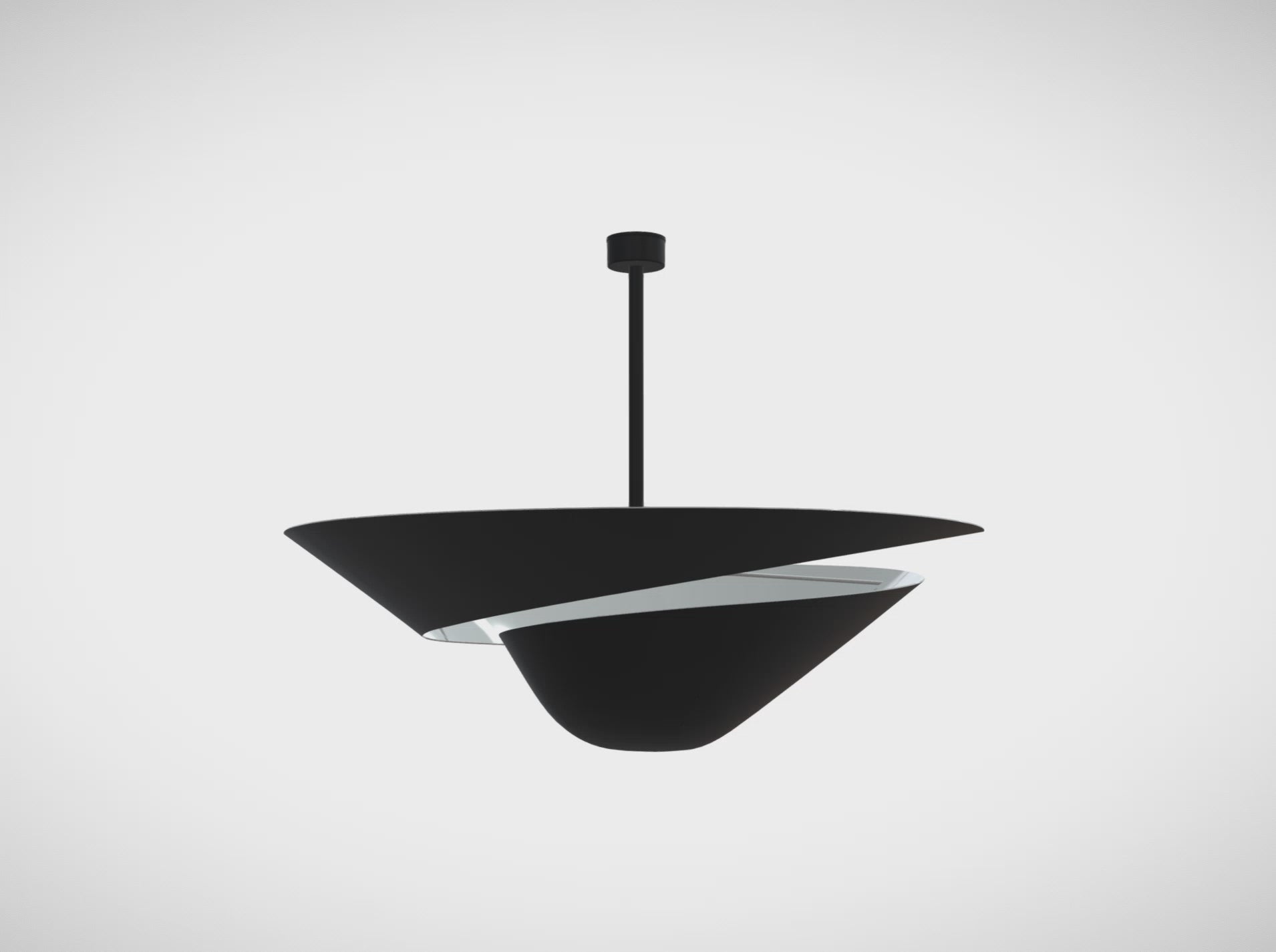 Serge Mouille Large Snail Ceiling Lamp