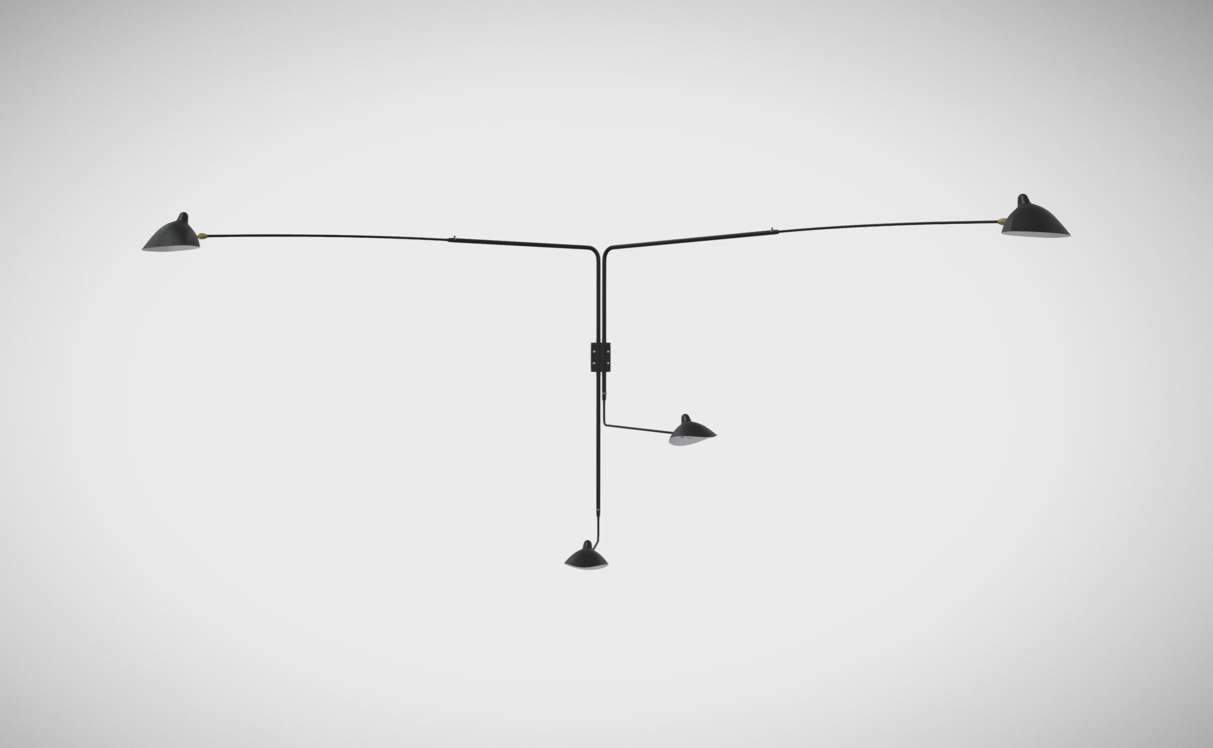 Serge Mouille Rotating Sconce with 4 Arms - SergeMouilleUSA