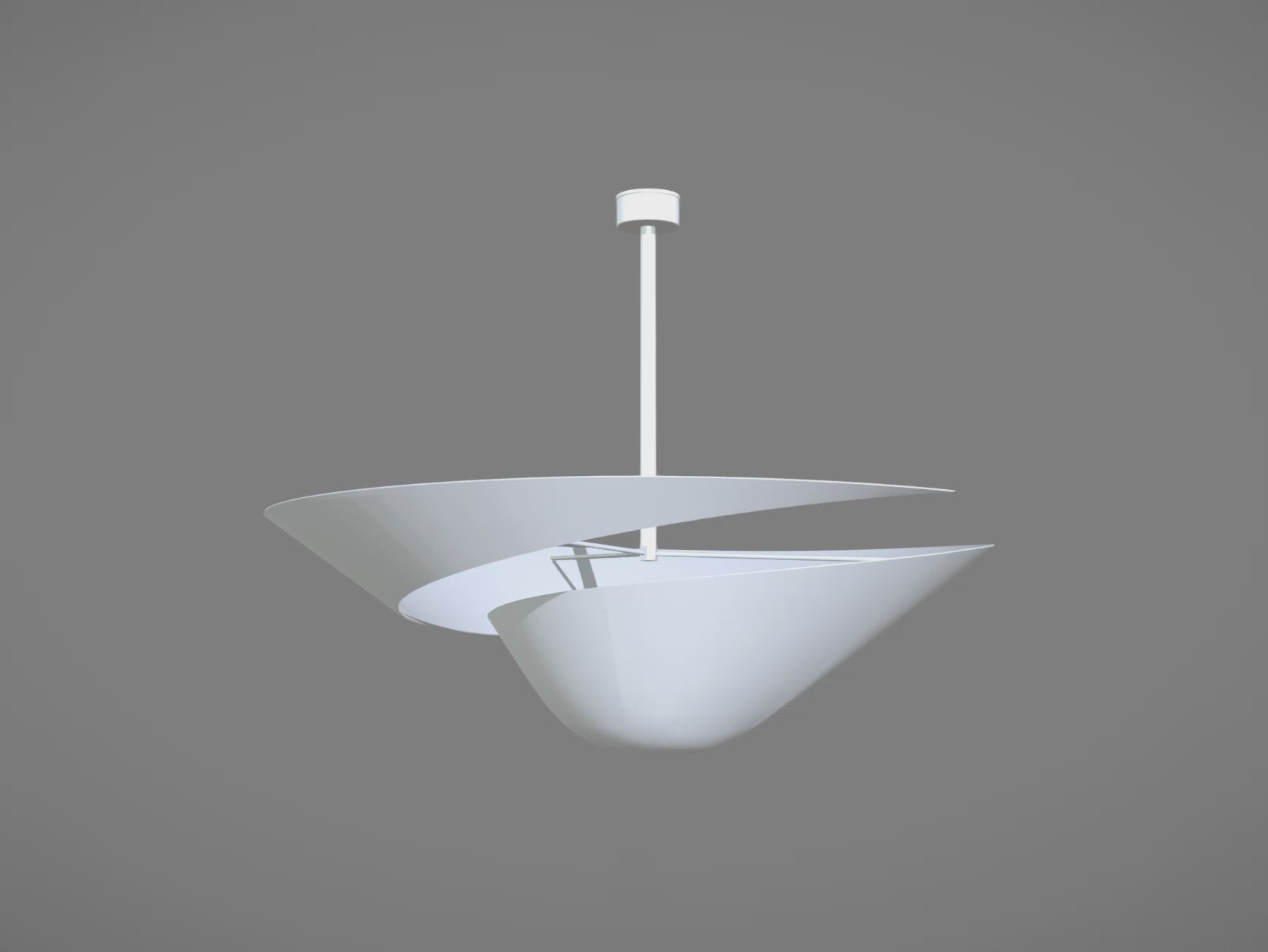 Serge Mouille Large Snail Ceiling Lamp